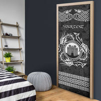 Personalized Denbighshire Sir Ddinbych Door Cover Black Gatehouse Denbigh Castle Celtic-inspired - Wonder Print Shop