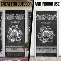 Personalized Denbighshire Sir Ddinbych Door Cover Black Gatehouse Denbigh Castle Celtic-inspired - Wonder Print Shop
