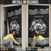 Personalized Denbighshire Sir Ddinbych Door Cover Black Gatehouse Denbigh Castle Celtic-inspired - Wonder Print Shop