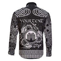 Personalized Denbighshire Sir Ddinbych Family Matching Puletasi and Hawaiian Shirt Black Gatehouse Denbigh Castle Celtic-inspired - Wonder Print Shop