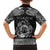 Personalized Denbighshire Sir Ddinbych Family Matching Summer Maxi Dress and Hawaiian Shirt Black Gatehouse Denbigh Castle Celtic-inspired - Wonder Print Shop
