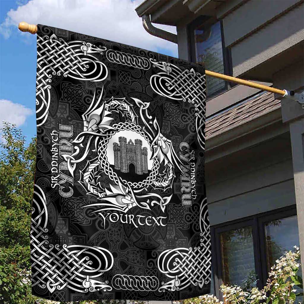 Personalized Denbighshire Sir Ddinbych Garden Flag Black Gatehouse Denbigh Castle Celtic-inspired - Wonder Print Shop