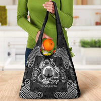 Personalized Denbighshire Sir Ddinbych Grocery Bag Black Gatehouse Denbigh Castle Celtic-inspired - Wonder Print Shop