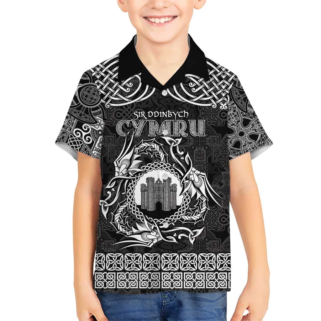 Personalized Denbighshire Sir Ddinbych Hawaiian Shirt Black Gatehouse Denbigh Castle Celtic-inspired - Wonder Print Shop