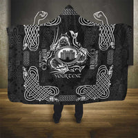 Personalized Denbighshire Sir Ddinbych Hooded Blanket Black Gatehouse Denbigh Castle Celtic-inspired - Wonder Print Shop