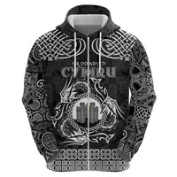 Personalized Denbighshire Sir Ddinbych Hoodie Black Gatehouse Denbigh Castle Celtic-inspired - Wonder Print Shop