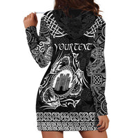 Personalized Denbighshire Sir Ddinbych Hoodie Dress Black Gatehouse Denbigh Castle Celtic-inspired - Wonder Print Shop