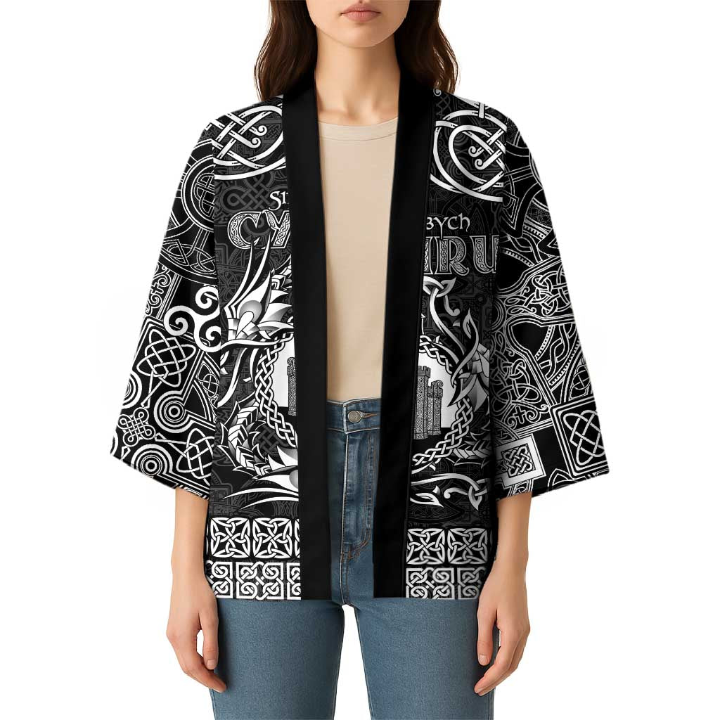Personalized Denbighshire Sir Ddinbych Kimono Black Gatehouse Denbigh Castle Celtic-inspired - Wonder Print Shop