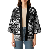 Personalized Denbighshire Sir Ddinbych Kimono Black Gatehouse Denbigh Castle Celtic-inspired - Wonder Print Shop