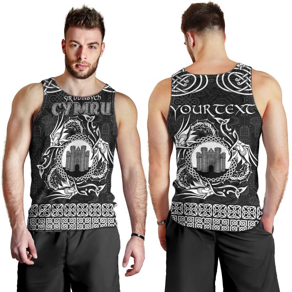 Personalized Denbighshire Sir Ddinbych Men Tank Top Black Gatehouse Denbigh Castle Celtic-inspired - Wonder Print Shop