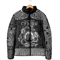 Personalized Denbighshire Sir Ddinbych Padded Jacket Black Gatehouse Denbigh Castle Celtic-inspired - Wonder Print Shop