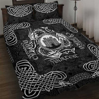Personalized Denbighshire Sir Ddinbych Quilt Bed Set Black Gatehouse Denbigh Castle Celtic-inspired - Wonder Print Shop