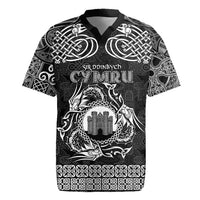 Personalized Denbighshire Sir Ddinbych Rugby Jersey Black Gatehouse Denbigh Castle Celtic-inspired - Wonder Print Shop
