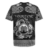 Personalized Denbighshire Sir Ddinbych Rugby Jersey Black Gatehouse Denbigh Castle Celtic-inspired - Wonder Print Shop