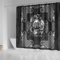 Personalized Denbighshire Sir Ddinbych Shower Curtain Black Gatehouse Denbigh Castle Celtic-inspired - Wonder Print Shop