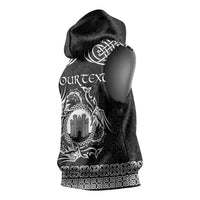Personalized Denbighshire Sir Ddinbych Sleeveless Hoodie Black Gatehouse Denbigh Castle Celtic-inspired - Wonder Print Shop
