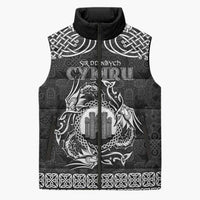 Personalized Denbighshire Sir Ddinbych Sleeveless Puffer Jacket Black Gatehouse Denbigh Castle Celtic-inspired - Wonder Print Shop