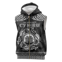 Personalized Denbighshire Sir Ddinbych Sleeveless Zip Hoodie Black Gatehouse Denbigh Castle Celtic-inspired - Wonder Print Shop