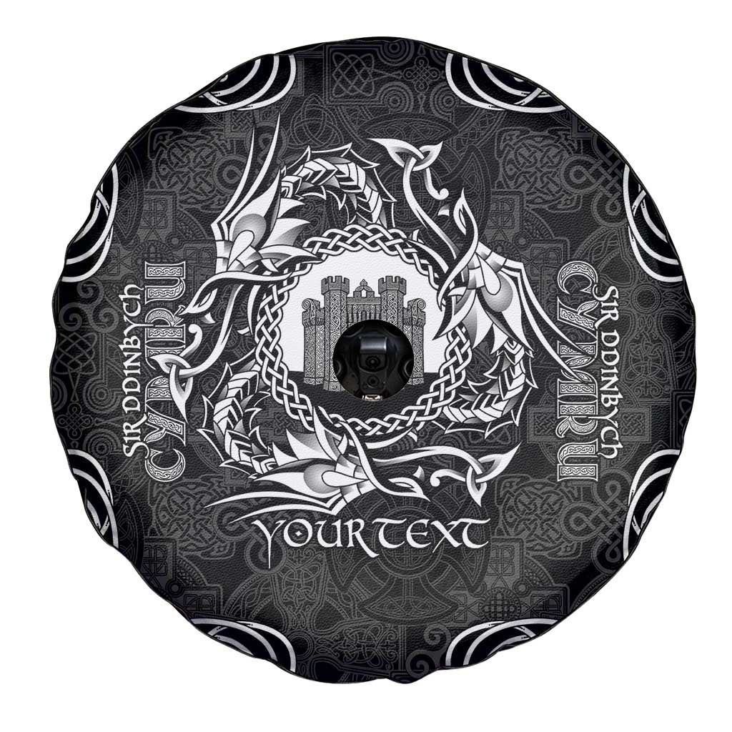 Personalized Denbighshire Sir Ddinbych Spare Tire Cover Black Gatehouse Denbigh Castle Celtic-inspired - Wonder Print Shop