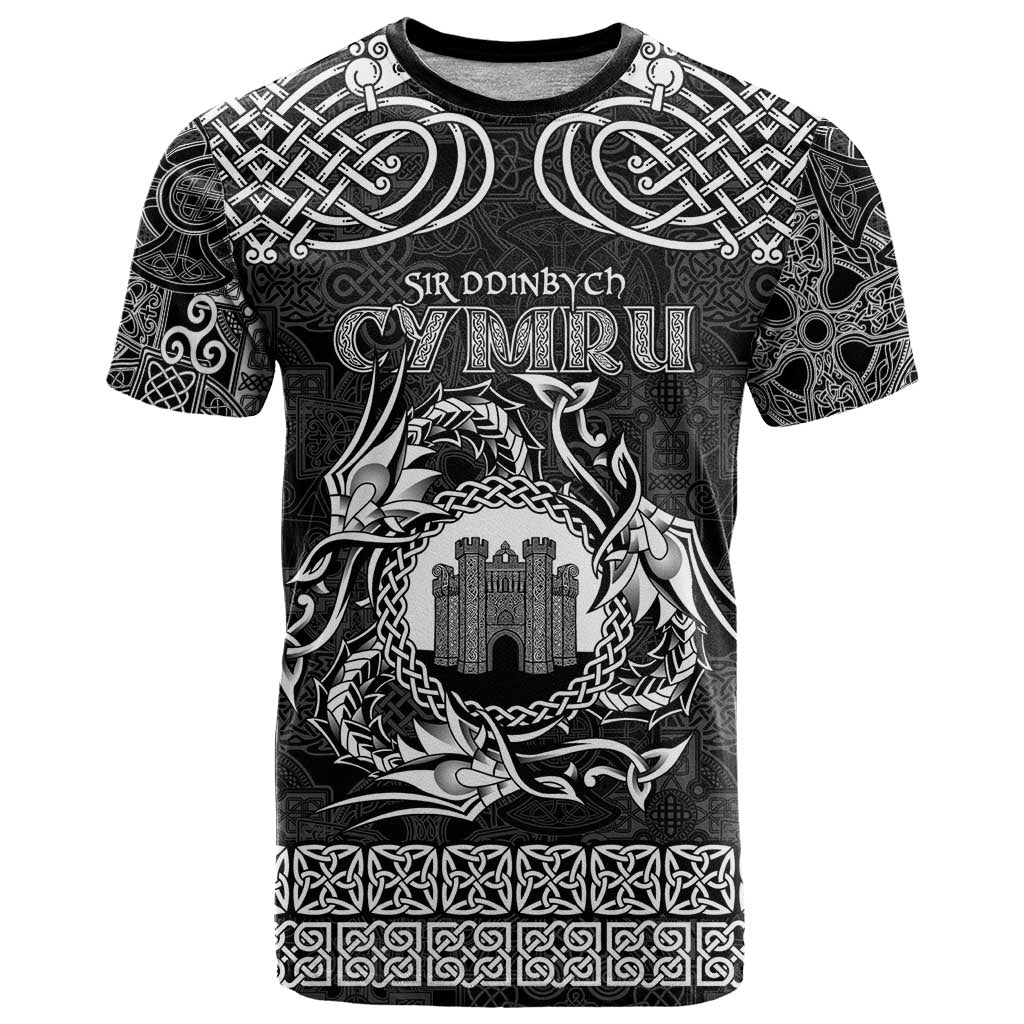 Personalized Denbighshire Sir Ddinbych T Shirt Black Gatehouse Denbigh Castle Celtic-inspired - Wonder Print Shop