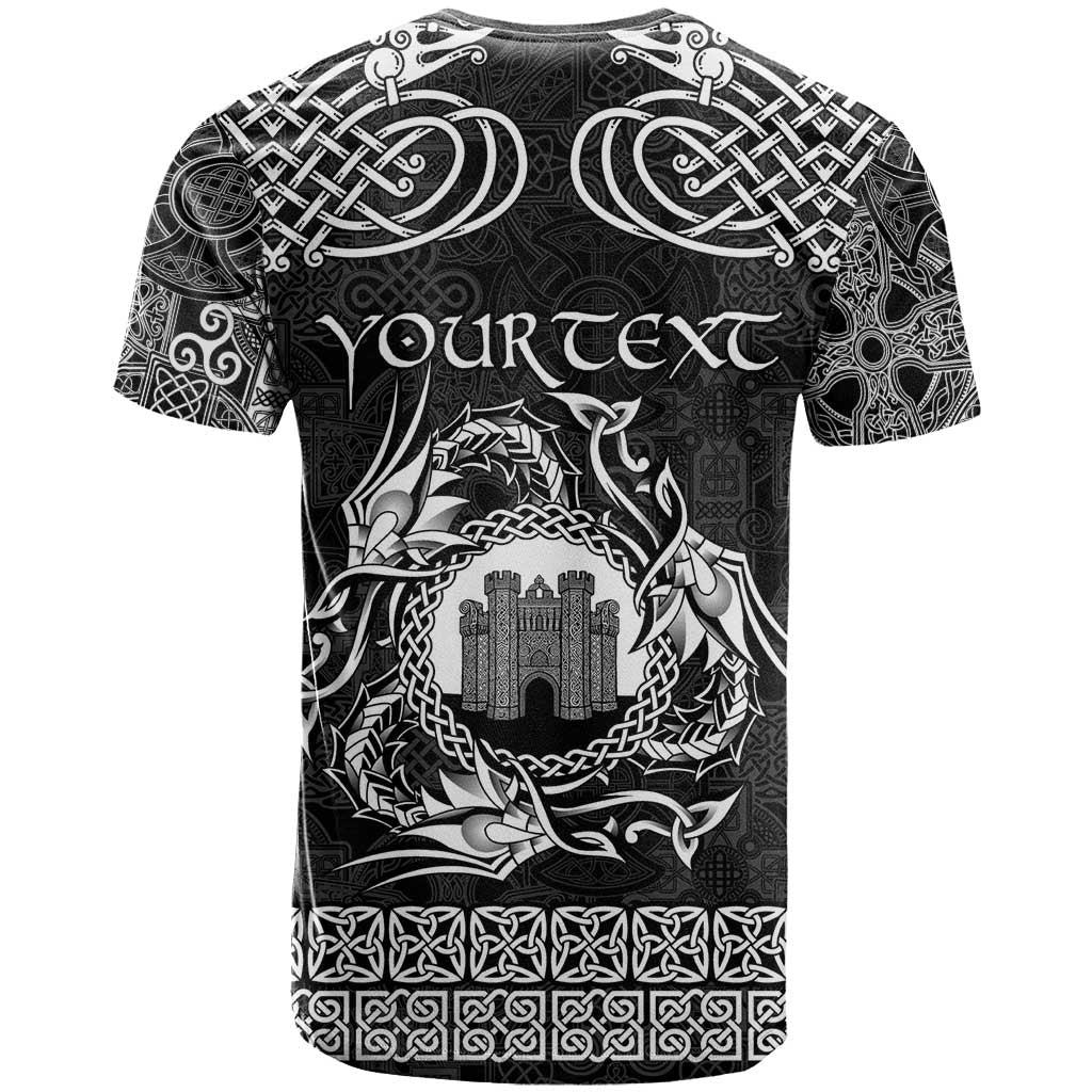 Personalized Denbighshire Sir Ddinbych T Shirt Black Gatehouse Denbigh Castle Celtic-inspired - Wonder Print Shop