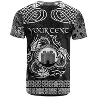 Personalized Denbighshire Sir Ddinbych T Shirt Black Gatehouse Denbigh Castle Celtic-inspired - Wonder Print Shop