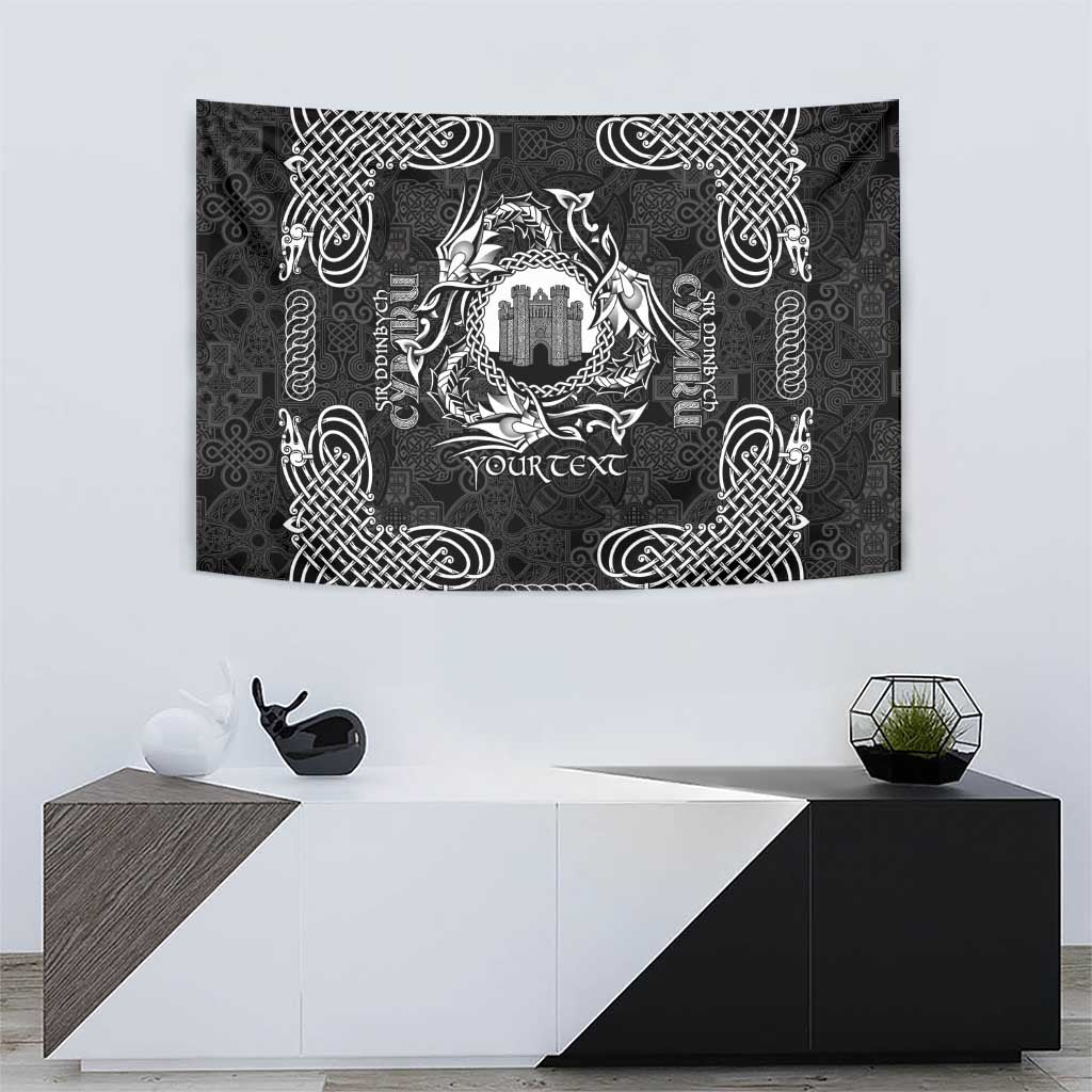 Personalized Denbighshire Sir Ddinbych Tapestry Black Gatehouse Denbigh Castle Celtic-inspired - Wonder Print Shop