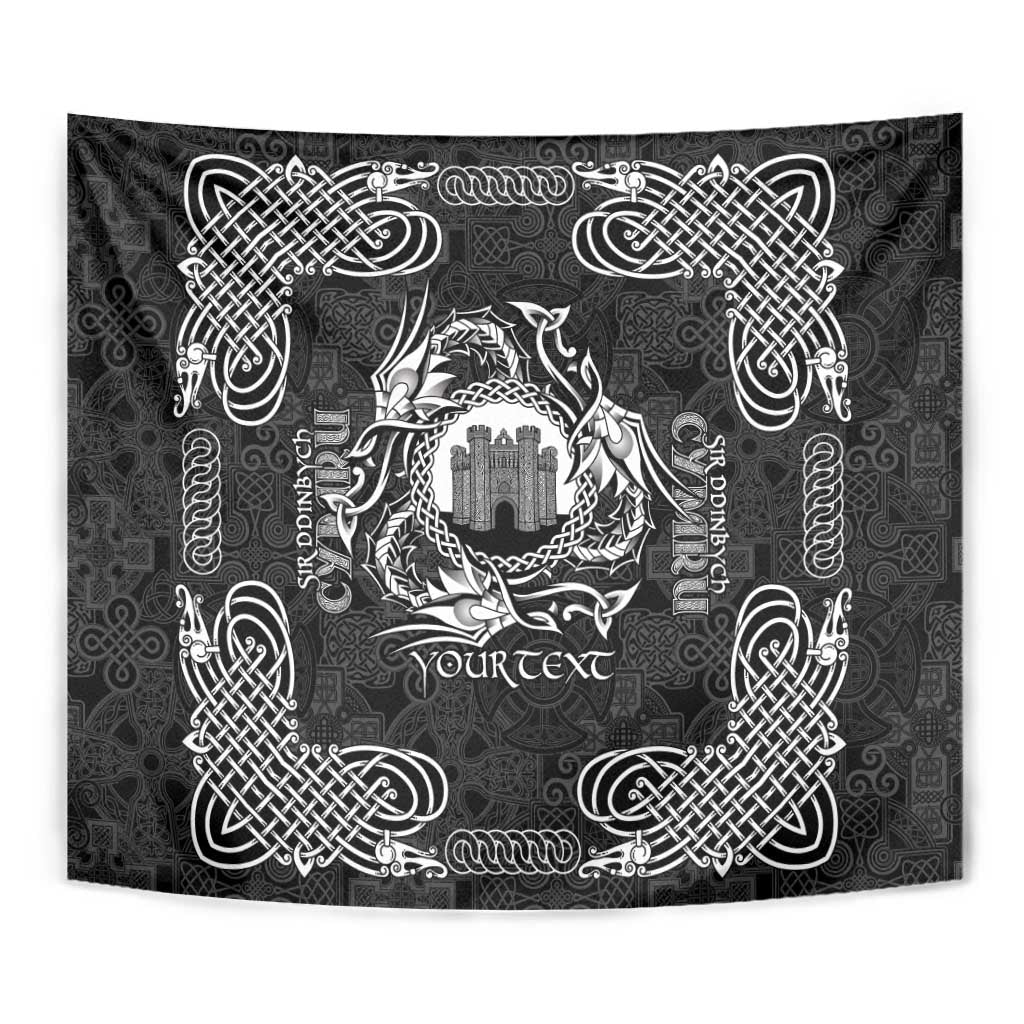 Personalized Denbighshire Sir Ddinbych Tapestry Black Gatehouse Denbigh Castle Celtic-inspired - Wonder Print Shop