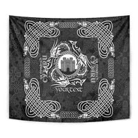 Personalized Denbighshire Sir Ddinbych Tapestry Black Gatehouse Denbigh Castle Celtic-inspired - Wonder Print Shop
