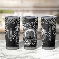 Personalized Denbighshire Sir Ddinbych Tumbler Cup Black Gatehouse Denbigh Castle Celtic-inspired - Wonder Print Shop