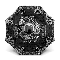 Personalized Denbighshire Sir Ddinbych Umbrella Black Gatehouse Denbigh Castle Celtic-inspired - Wonder Print Shop