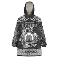 Personalized Denbighshire Sir Ddinbych Wearable Blanket Hoodie Black Gatehouse Denbigh Castle Celtic-inspired - Wonder Print Shop