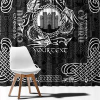 Personalized Denbighshire Sir Ddinbych Window Curtain Black Gatehouse Denbigh Castle Celtic-inspired - Wonder Print Shop
