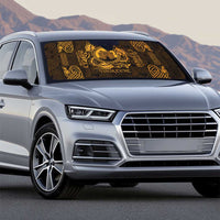 Personalized Denbighshire Sir Ddinbych Auto Sun Shade Gold Gatehouse Denbigh Castle Celtic-inspired - Wonder Print Shop