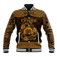 Personalized Denbighshire Sir Ddinbych Baseball Jacket Gold Gatehouse Denbigh Castle Celtic-inspired - Wonder Print Shop