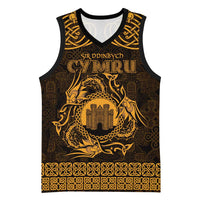 Personalized Denbighshire Sir Ddinbych Basketball Jersey Gold Gatehouse Denbigh Castle Celtic-inspired - Wonder Print Shop