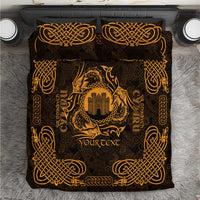 Personalized Denbighshire Sir Ddinbych Bedding Set Gold Gatehouse Denbigh Castle Celtic-inspired - Wonder Print Shop