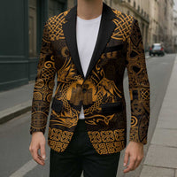 Personalized Denbighshire Sir Ddinbych Blazer Gold Gatehouse Denbigh Castle Celtic-inspired - Wonder Print Shop