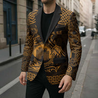 Personalized Denbighshire Sir Ddinbych Blazer Gold Gatehouse Denbigh Castle Celtic-inspired - Wonder Print Shop