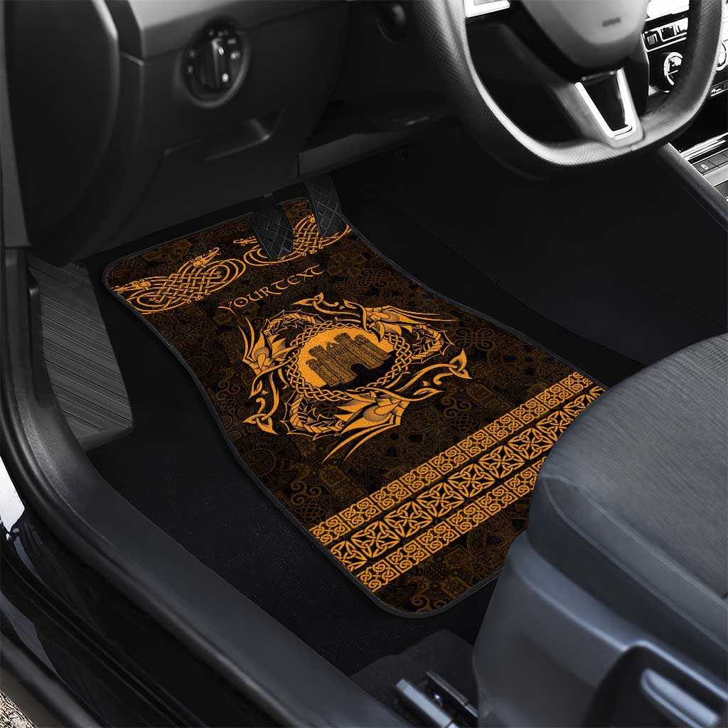 Personalized Denbighshire Sir Ddinbych Car Mats Gold Gatehouse Denbigh Castle Celtic-inspired - Wonder Print Shop