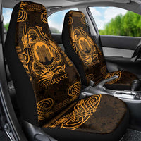 Personalized Denbighshire Sir Ddinbych Car Seat Cover Gold Gatehouse Denbigh Castle Celtic-inspired - Wonder Print Shop