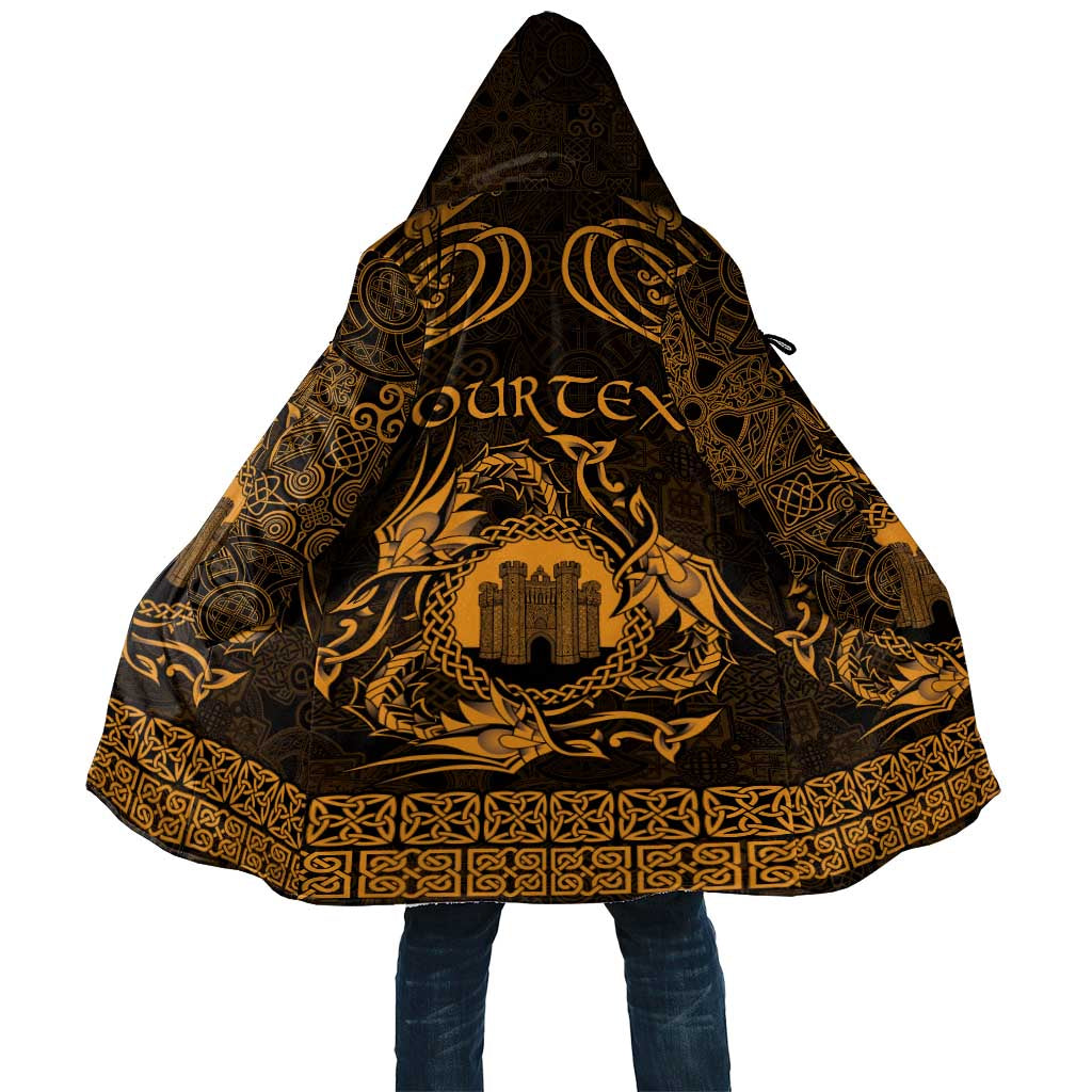 Personalized Denbighshire Sir Ddinbych Cloak Gold Gatehouse Denbigh Castle Celtic-inspired - Wonder Print Shop
