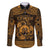 Personalized Denbighshire Sir Ddinbych Family Matching Long Sleeve Bodycon Dress and Hawaiian Shirt Gold Gatehouse Denbigh Castle Celtic-inspired - Wonder Print Shop