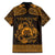 Personalized Denbighshire Sir Ddinbych Family Matching Off Shoulder Maxi Dress and Hawaiian Shirt Gold Gatehouse Denbigh Castle Celtic-inspired - Wonder Print Shop