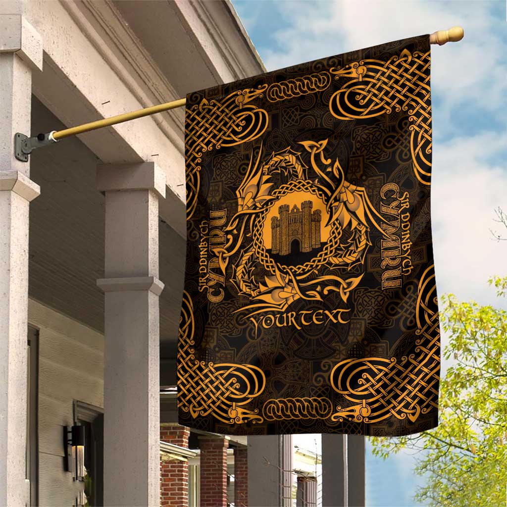Personalized Denbighshire Sir Ddinbych Garden Flag Gold Gatehouse Denbigh Castle Celtic-inspired - Wonder Print Shop