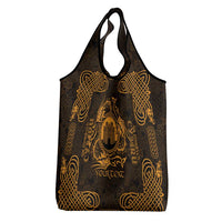 Personalized Denbighshire Sir Ddinbych Grocery Bag Gold Gatehouse Denbigh Castle Celtic-inspired - Wonder Print Shop