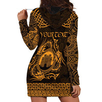 Personalized Denbighshire Sir Ddinbych Hoodie Dress Gold Gatehouse Denbigh Castle Celtic-inspired - Wonder Print Shop