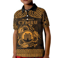 Personalized Denbighshire Sir Ddinbych Kid Polo Shirt Gold Gatehouse Denbigh Castle Celtic-inspired - Wonder Print Shop