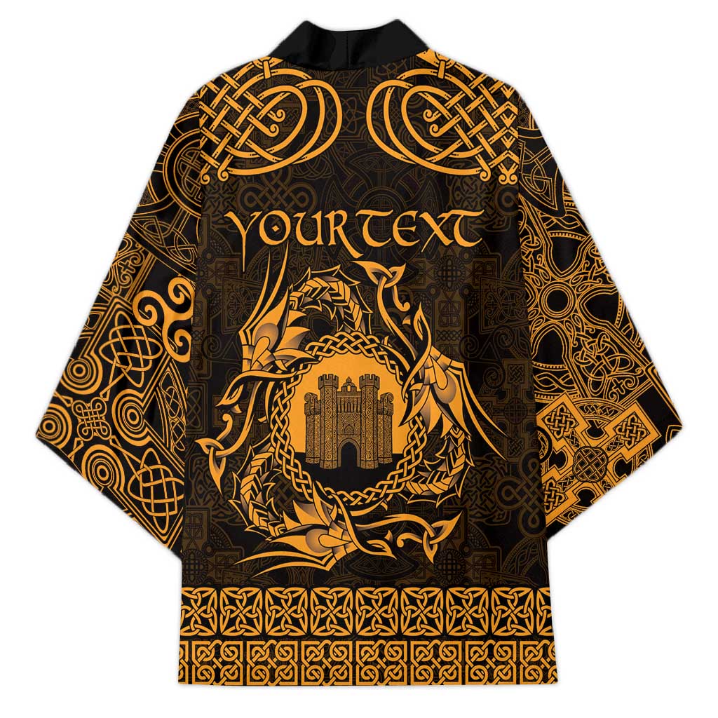 Personalized Denbighshire Sir Ddinbych Kimono Gold Gatehouse Denbigh Castle Celtic-inspired - Wonder Print Shop