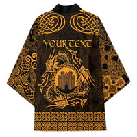 Personalized Denbighshire Sir Ddinbych Kimono Gold Gatehouse Denbigh Castle Celtic-inspired - Wonder Print Shop